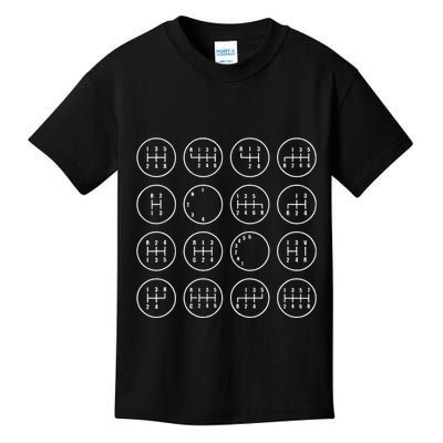 Stick Shift Car Lover Manuals Transmission Gearbox Kids T-Shirt