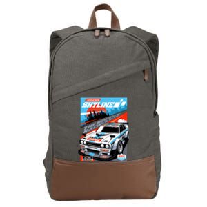 Skyline Super Car Racing Cotton Canvas Backpack