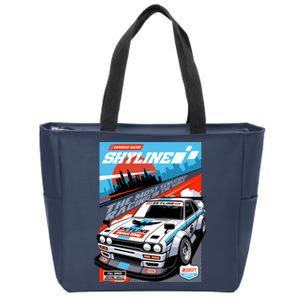 Skyline Super Car Racing Zip Tote Bag