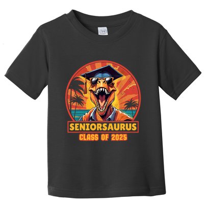 Seniorsaurus Senior Class Of 2025 Funny Dinosaur Graduation  Toddler T-Shirt