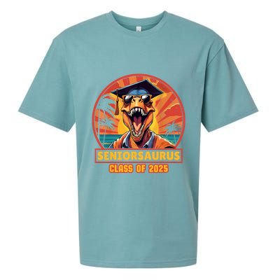 Seniorsaurus Senior Class Of 2025 Funny Dinosaur Graduation  Sueded Cloud Jersey T-Shirt