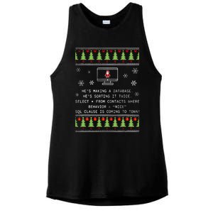 SQL Santa Claus Database Clause Developer Code DB Programmer  Ladies PosiCharge Tri-Blend Wicking Tank