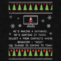 SQL Santa Claus Database Clause Developer Code DB Programmer  Ladies PosiCharge Tri-Blend Wicking Tank