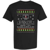 SQL Santa Claus Database Clause Developer Code DB Programmer  Garment-Dyed Heavyweight T-Shirt
