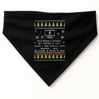 SQL Santa Claus Database Clause Developer Code DB Programmer  USA-Made Doggie Bandana