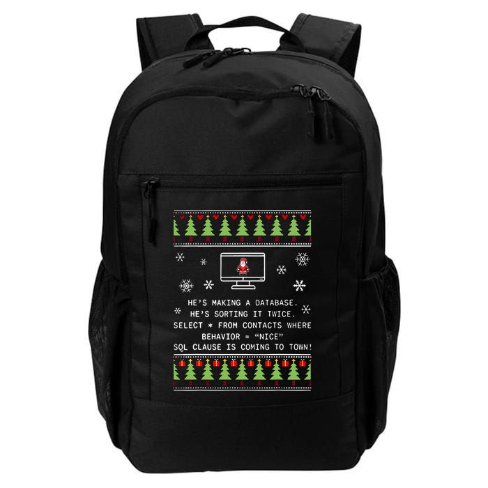 SQL Santa Claus Database Clause Developer Code DB Programmer  Backpack