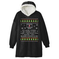 SQL Santa Claus Database Clause Developer Code DB Programmer  Hooded Wearable Blanket