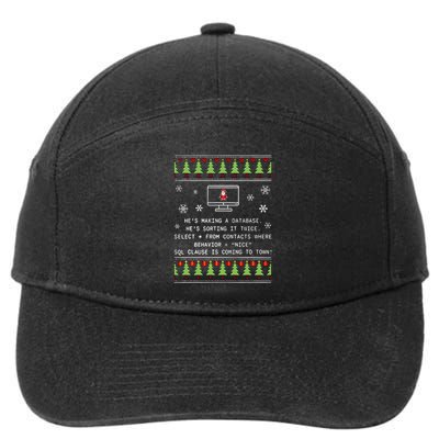 SQL Santa Claus Database Clause Developer Code DB Programmer  7-Panel Snapback Hat