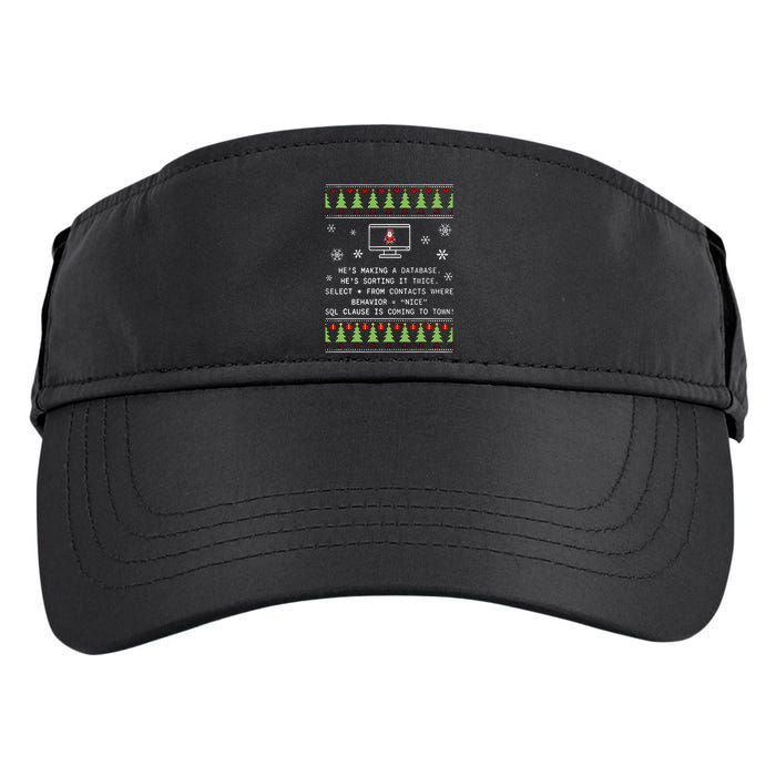 SQL Santa Claus Database Clause Developer Code DB Programmer  Adult Drive Performance Visor