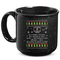 SQL Santa Claus Database Clause Developer Code DB Programmer  15oz Campfire Ceramic Mug