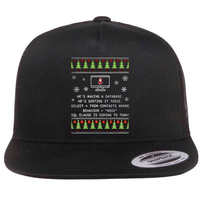 SQL Santa Claus Database Clause Developer Code DB Programmer  Flatbill Hat