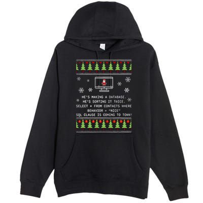 SQL Santa Claus Database Clause Developer Code DB Programmer  Premium Pullover Hoodie