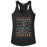 SQL Santa Claus Database Clause Developer Code DB Programmer  Ladies PosiCharge Competitor Racerback Tank