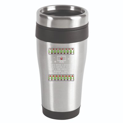 SQL Santa Claus Database Clause Developer Code DB Programmer  16oz Travel Tumbler