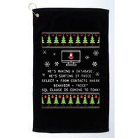 SQL Santa Claus Database Clause Developer Code DB Programmer  Golf Towel