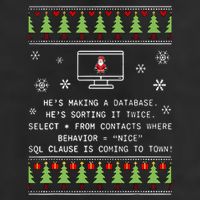 SQL Santa Claus Database Clause Developer Code DB Programmer  Golf Towel