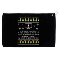 SQL Santa Claus Database Clause Developer Code DB Programmer  Grommeted Golf Towel