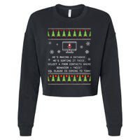 SQL Santa Claus Database Clause Developer Code DB Programmer  Cropped Pullover Crew