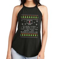 SQL Santa Claus Database Clause Developer Code DB Programmer  Women's Perfect Tri Rocker Tank