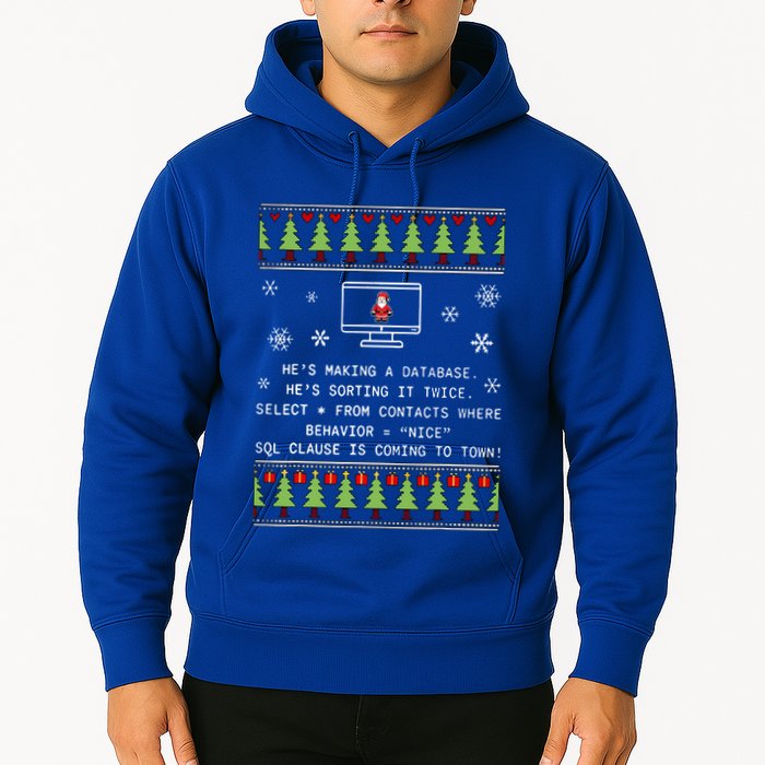 SQL Santa Claus Database Clause Developer Code DB Programmer  Hoodie