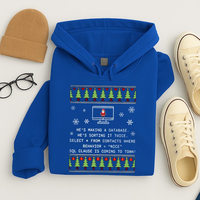 SQL Santa Claus Database Clause Developer Code DB Programmer  Hoodie