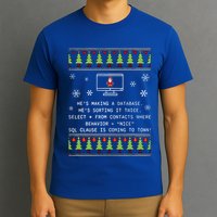 SQL Santa Claus Database Clause Developer Code DB Programmer  T-Shirt