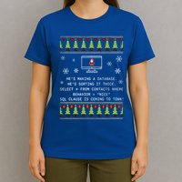 SQL Santa Claus Database Clause Developer Code DB Programmer  T-Shirt