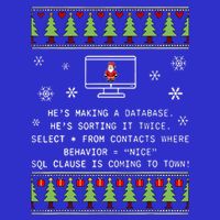 SQL Santa Claus Database Clause Developer Code DB Programmer  T-Shirt