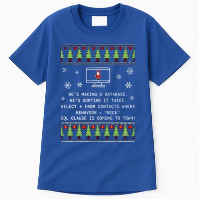 SQL Santa Claus Database Clause Developer Code DB Programmer  Tall T-Shirt