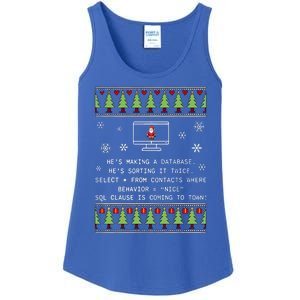 SQL Santa Claus Database Clause Developer Code DB Programmer  Ladies Essential Tank