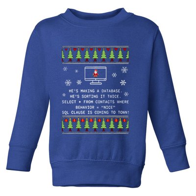 SQL Santa Claus Database Clause Developer Code DB Programmer  Toddler Sweatshirt