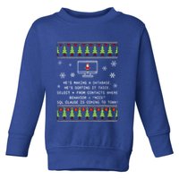 SQL Santa Claus Database Clause Developer Code DB Programmer  Toddler Sweatshirt