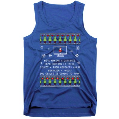 SQL Santa Claus Database Clause Developer Code DB Programmer  Tank Top