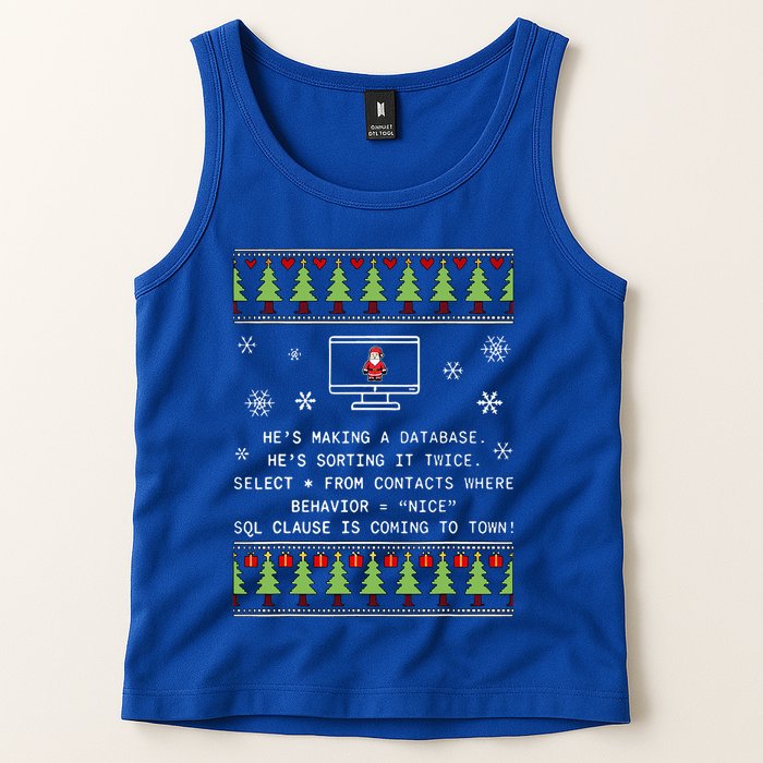 SQL Santa Claus Database Clause Developer Code DB Programmer  Tank Top