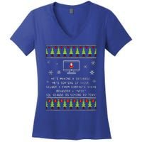 SQL Santa Claus Database Clause Developer Code DB Programmer  Women's V-Neck T-Shirt