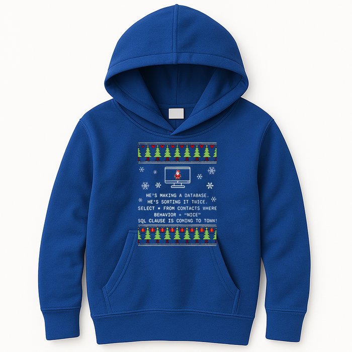 SQL Santa Claus Database Clause Developer Code DB Programmer  Kids Hoodie
