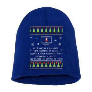 SQL Santa Claus Database Clause Developer Code DB Programmer  Short Acrylic Beanie