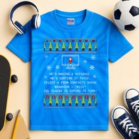SQL Santa Claus Database Clause Developer Code DB Programmer  Kids Tie-Dye T-Shirt