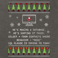 SQL Santa Claus Database Clause Developer Code DB Programmer  Cotton Canvas Backpack