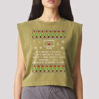 SQL Santa Claus Database Clause Developer Code DB Programmer  Garment-Dyed Women's Muscle Tee