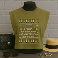 SQL Santa Claus Database Clause Developer Code DB Programmer  Garment-Dyed Women's Muscle Tee