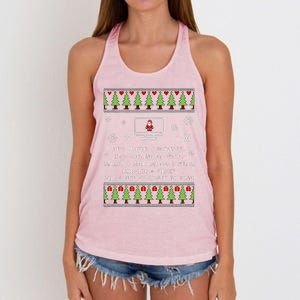 SQL Santa Claus Database Clause Developer Code DB Programmer  Women's Knotted Racerback Tank