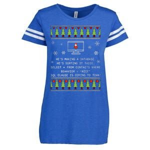 SQL Santa Claus Database Clause Developer Code DB Programmer  Enza Ladies Jersey Football T-Shirt