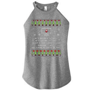 SQL Santa Claus Database Clause Developer Code DB Programmer  Women's Perfect Tri Rocker Tank