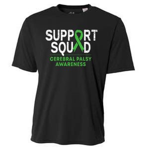 Support Squad Cerebral Palsy Awareness Month Cp Green Ribbon Cooling Performance Crew T-Shirt