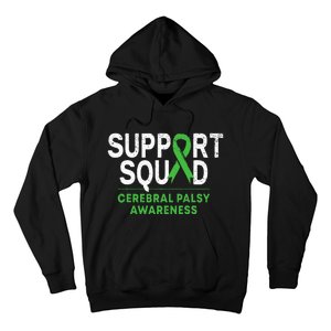 Support Squad Cerebral Palsy Awareness Month Cp Green Ribbon Hoodie