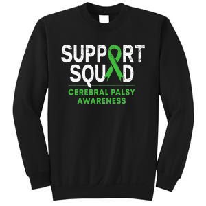 Support Squad Cerebral Palsy Awareness Month Cp Green Ribbon Sweatshirt