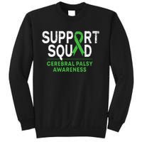 Support Squad Cerebral Palsy Awareness Month Cp Green Ribbon Sweatshirt