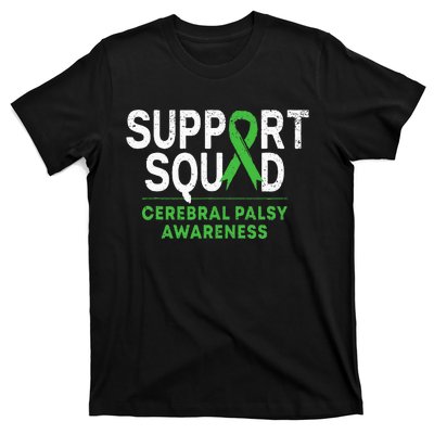 Support Squad Cerebral Palsy Awareness Month Cp Green Ribbon T-Shirt