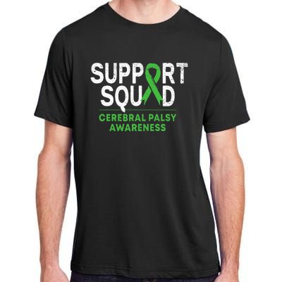 Support Squad Cerebral Palsy Awareness Month Cp Green Ribbon Adult ChromaSoft Performance T-Shirt